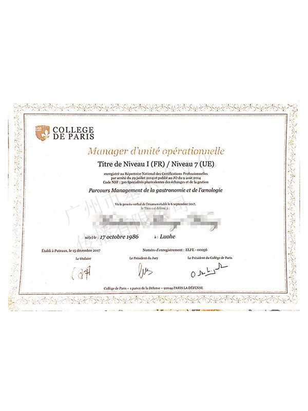 巴黎学院塞尔维学院本科文凭